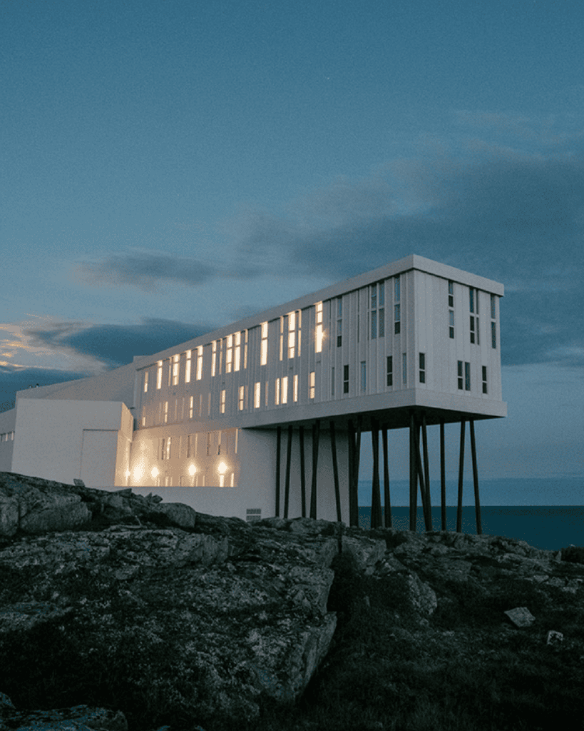 Fogo Island Inn na costa de Newfoundland